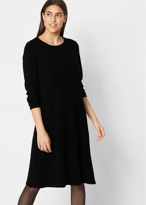 Gebreide jurk met gerecycled katoen, bonprix