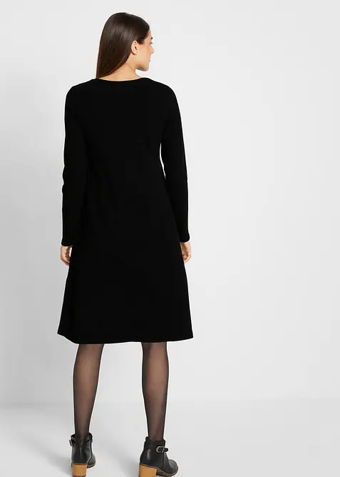 Gebreide jurk met gerecycled katoen, bonprix