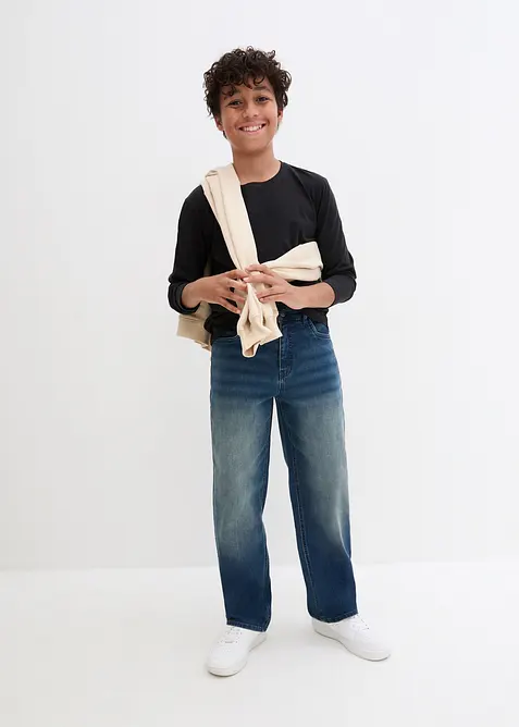 Loose fit jeans met verstelbare band, straight, bonprix