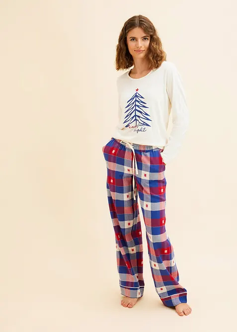 Pyjama met flanellen broek, bonprix