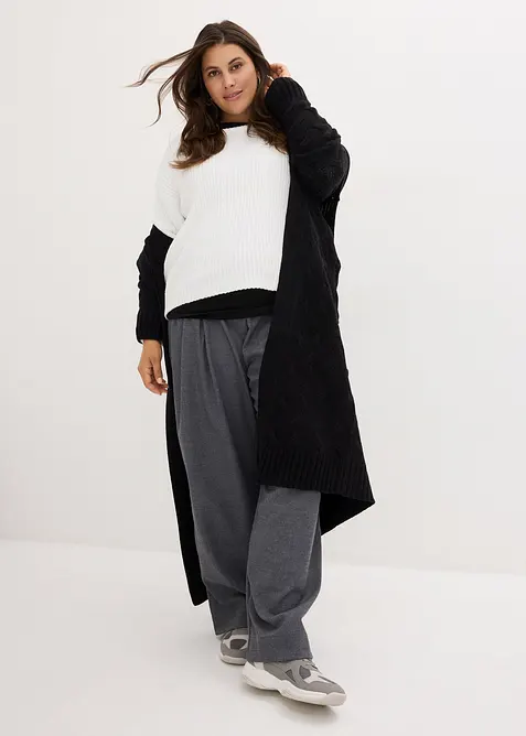 Oversized trui van zachte chenille, bonprix