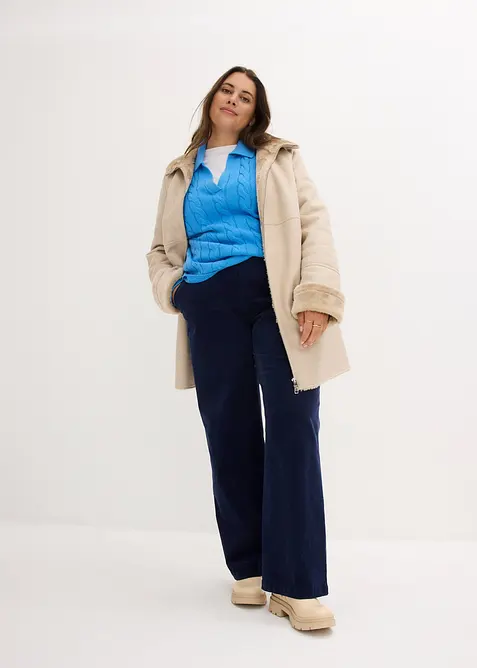 Oversized trui van een zachte kasjmiermix, bonprix