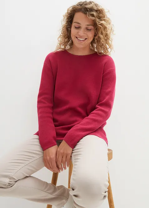 Essential trui van milano knit wear met ronde hals, bonprix