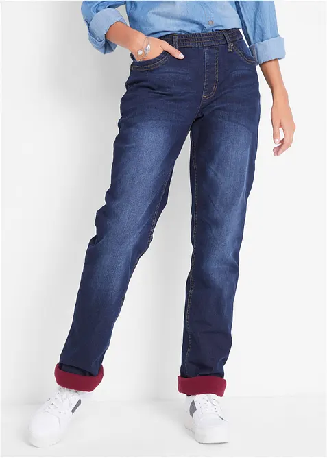 Thermojeans mid waist, straight, bonprix