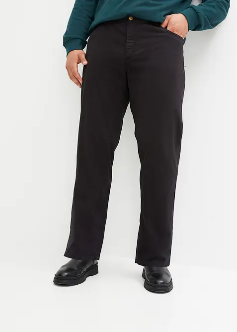 Regular fit twill broek van katoen, straight, bonprix
