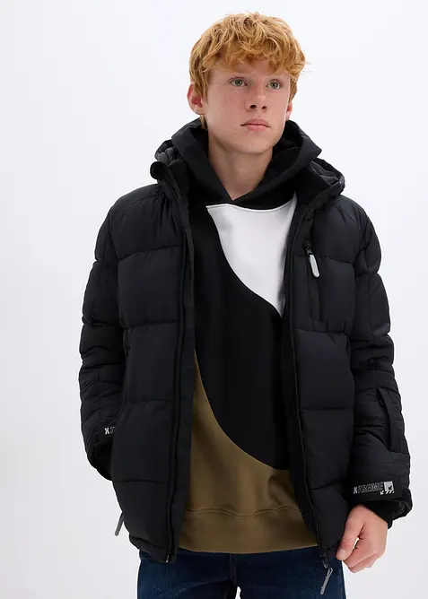 Warm gevoerde winterjas met capuchon, bonprix