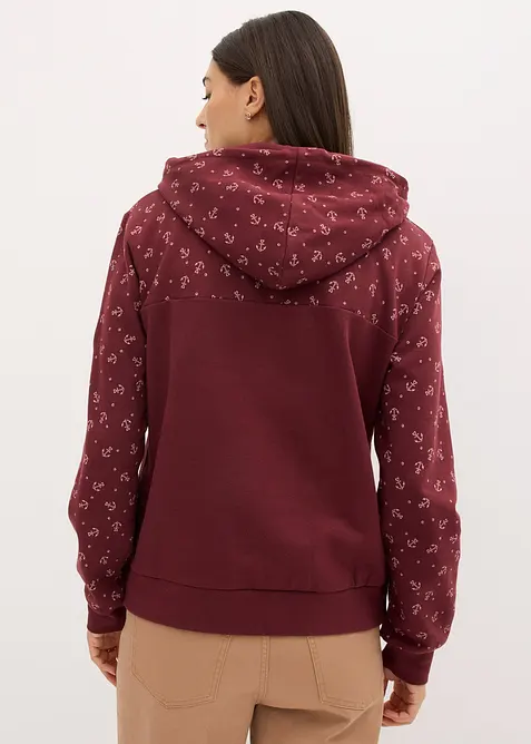 Hoodie met ritssluiting van biologisch katoen, bonprix