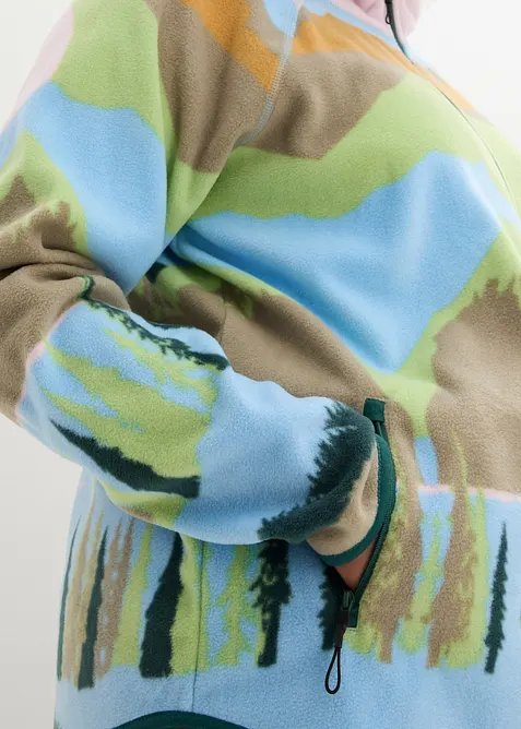 Fleece vest met ritszakken, bonprix