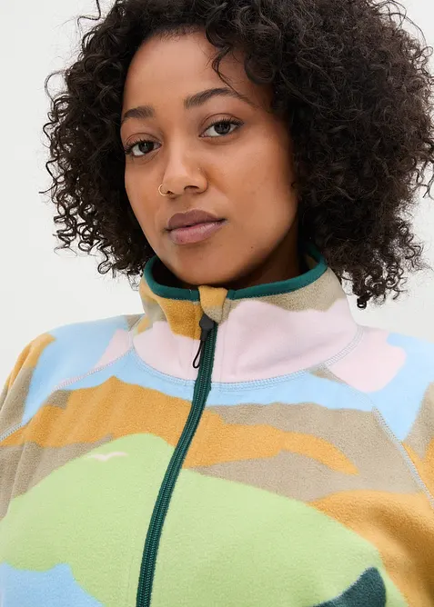 Fleece vest met ritszakken, bonprix