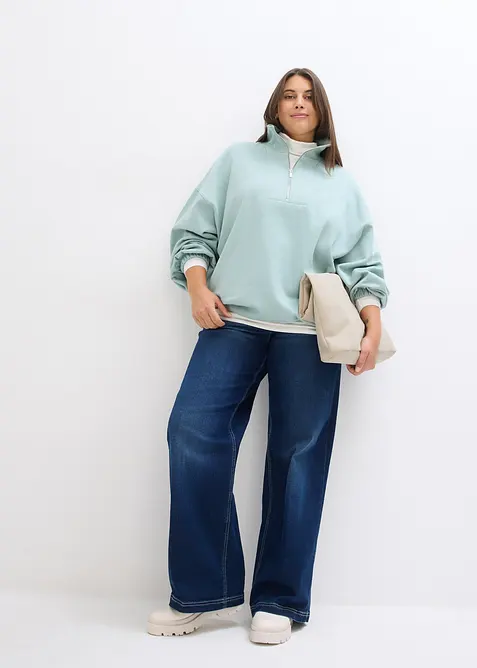 Oversized sweater van biologisch katoen, bonprix