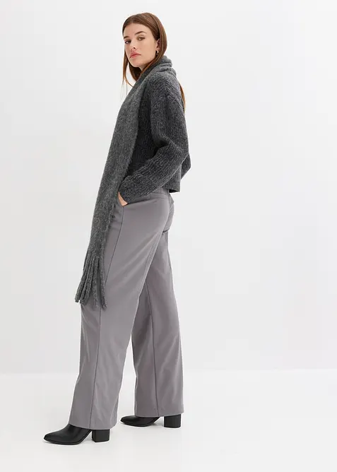 Geribde trui van een zachte wolmix, bonprix