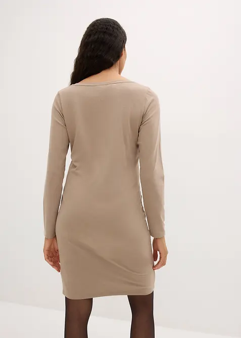 Jersey jurk van viscose (set van 2), bonprix