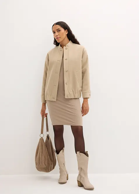 Jersey jurk van viscose (set van 2), bonprix