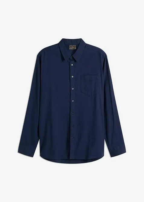 Flanellen overhemd met lange mouwen van puur katoen, bonprix