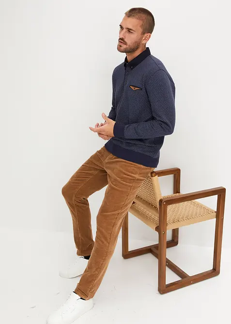 Sweater van biologisch katoen met polokraag, bonprix