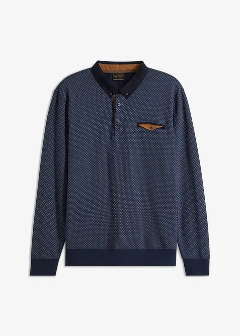 Sweater van biologisch katoen met polokraag, bonprix