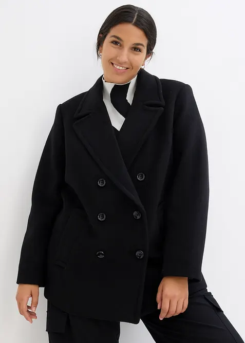Peacoat in een wolmix, bonprix