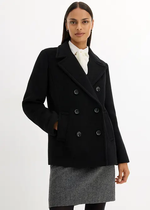 Peacoat in een wolmix, bonprix