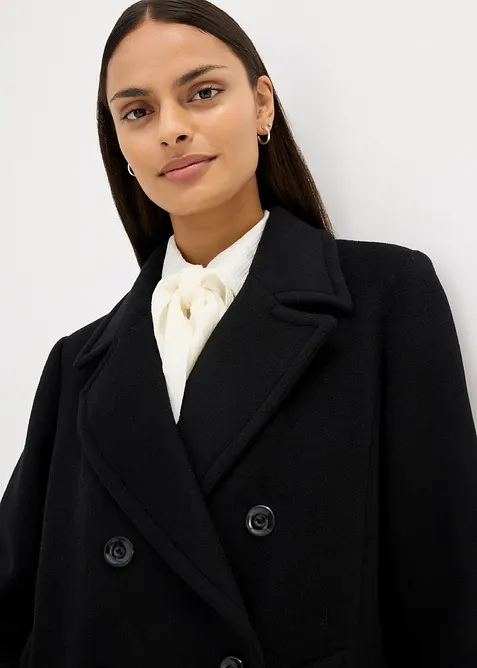 Peacoat in een wolmix, bonprix