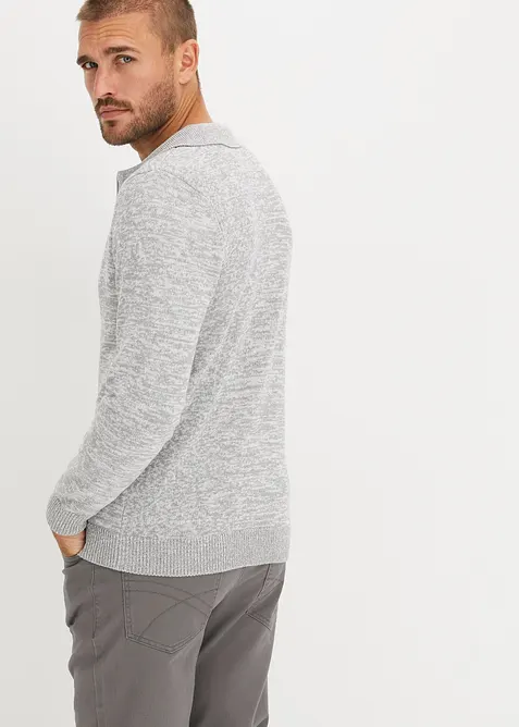 Polo vest met ritssluiting en gerecycled materiaal, bonprix