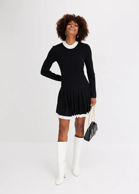 Gebreide jurk van een viscosemix, bonprix