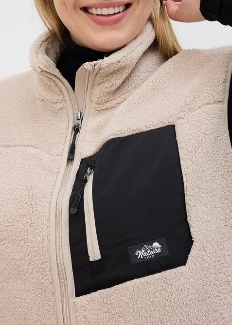 Bodywarmer van teddy fleece, bonprix