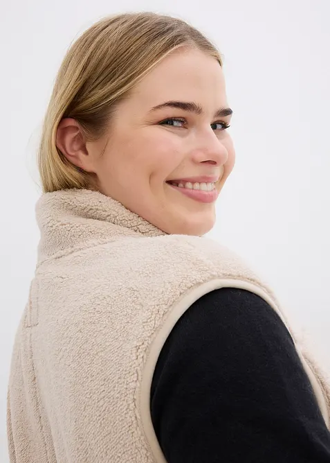 Bodywarmer van teddy fleece, bonprix