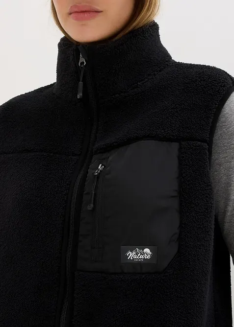 Bodywarmer van teddy fleece, bonprix