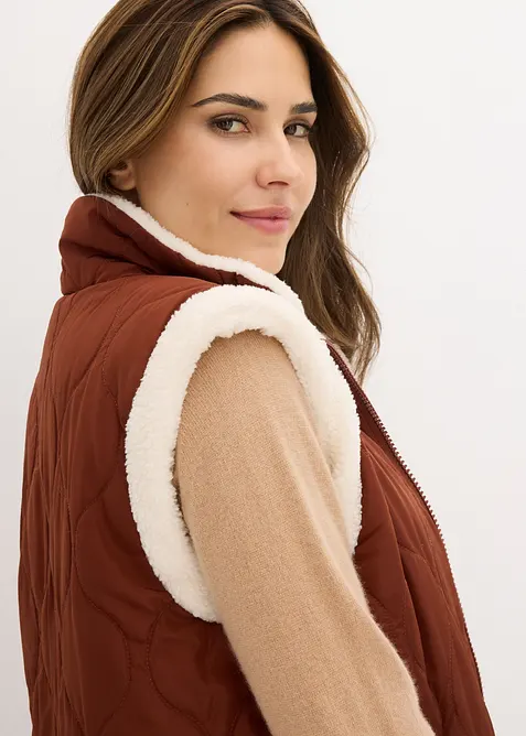Reversibele bodywarmer van teddy, bonprix