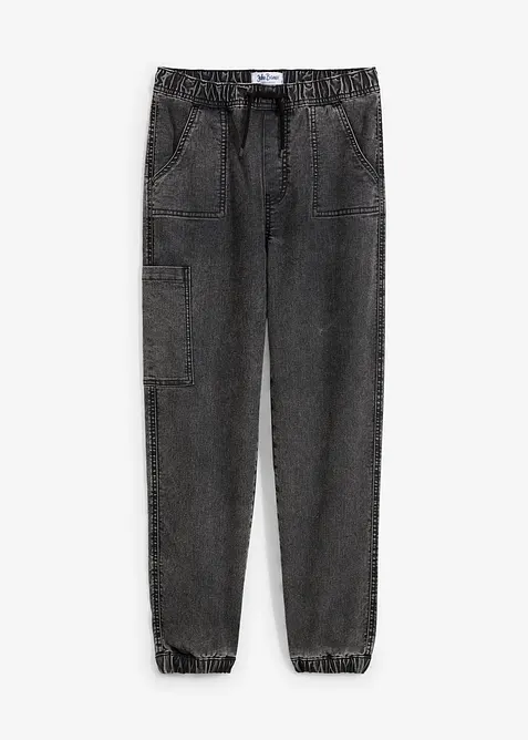 Jongens cargo jeans met stretch, loose fit, bonprix