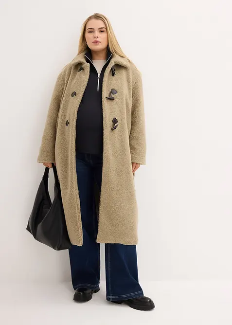 Zachte zwangerschapsjas/draagjas van teddy fleece, bonprix