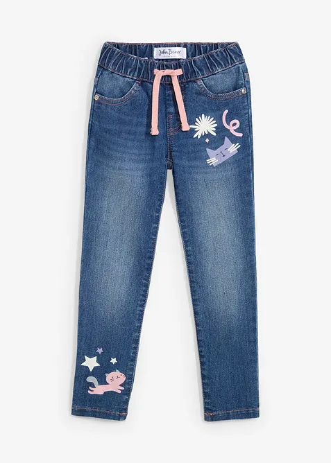 Meisjes jeans, mid waist, bonprix