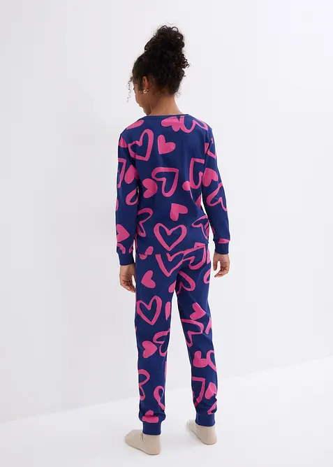 Meisjes pyjama met biologisch katoen (2-dlg. set), bonprix