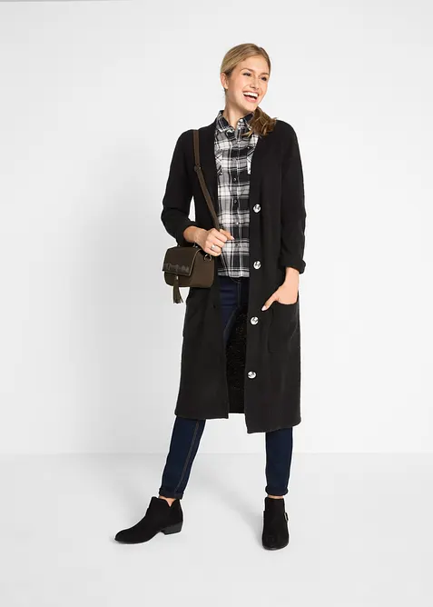 Gebreide jas met opgestikte zakken, bonprix