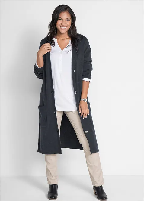 Gebreide jas met opgestikte zakken, bonprix