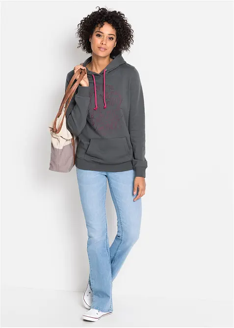 Bootcut comfort stretch jeans, mid waist, bonprix