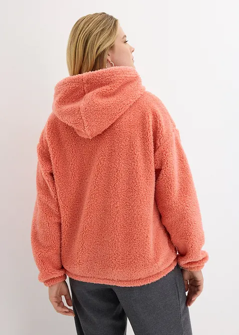 Fleece hoodie van teddy, bonprix