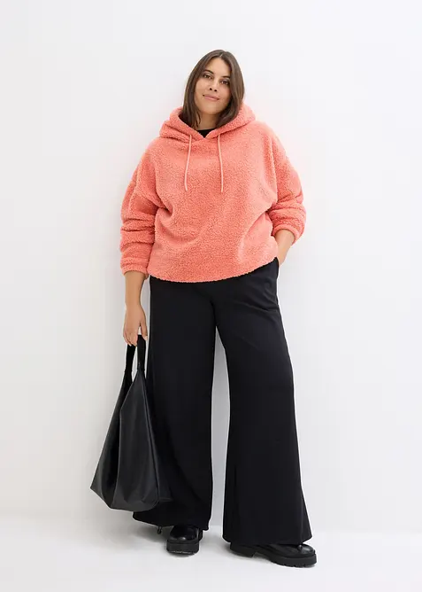 Fleece hoodie van teddy, bonprix