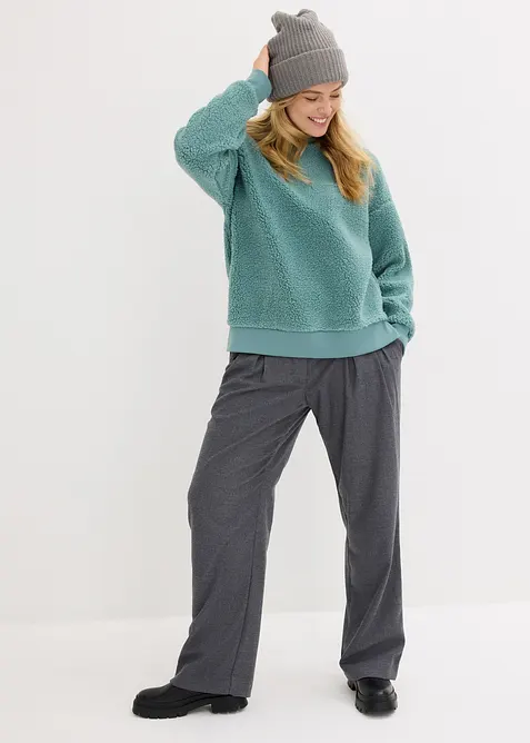 Fleece trui van teddy, bonprix