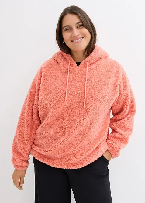 Fleece hoodie van teddy, bonprix