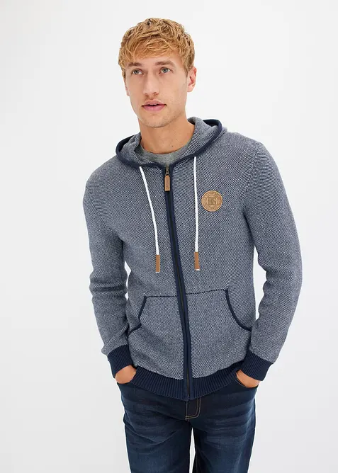 Vest met capuchon van puur katoen, bonprix