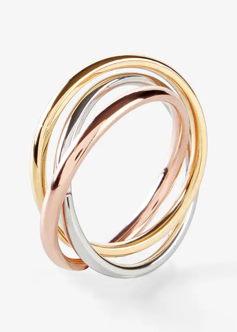 Ring van edelstaal in tricolor, bonprix