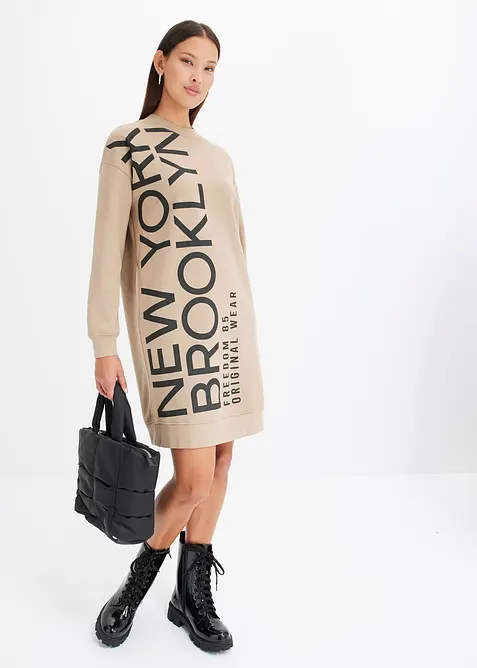 Oversized sweatjurk van een zachte katoenmix, bonprix