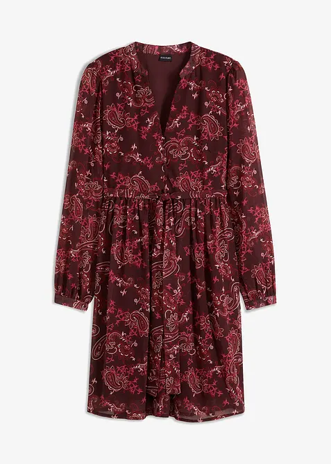 Gedessineerde jurk van chiffon, bonprix