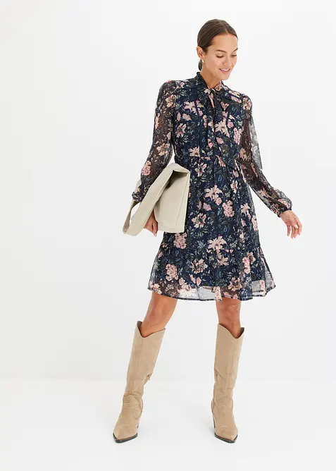 Jurk van chiffon, bonprix