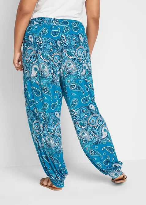 Gedessineerde jersey harembroek van soepele viscose, bonprix