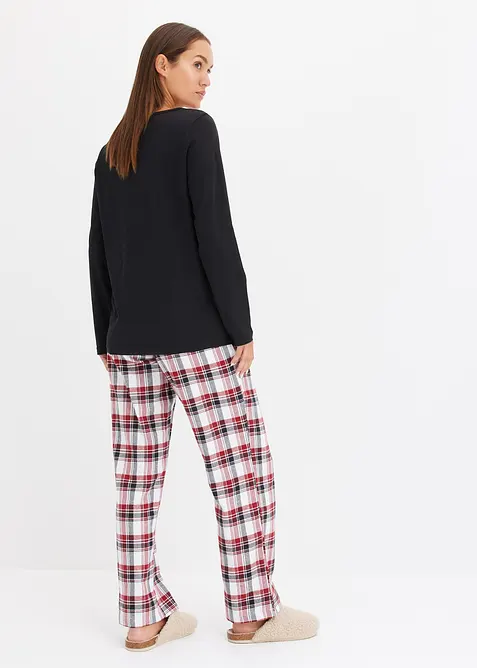 Pyjama met flanellen broek, bonprix
