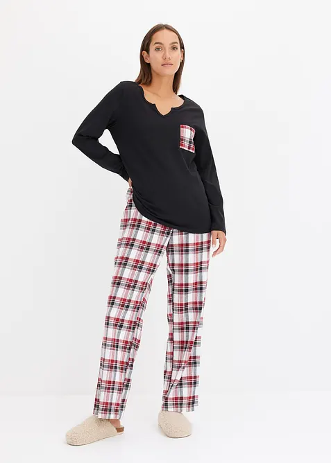 Pyjama met flanellen broek, bonprix