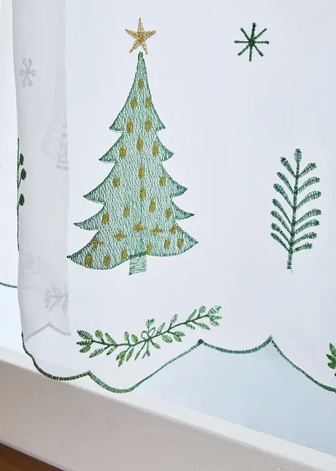 Valletje met geborduurde dennenbomen, bonprix