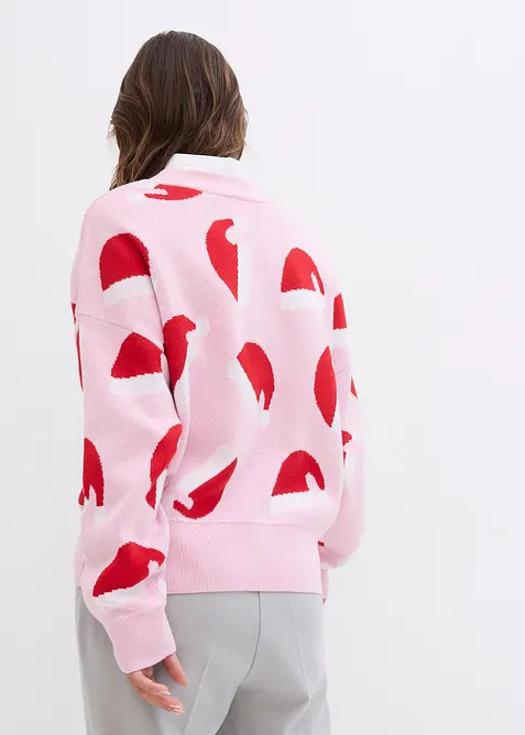 Kersttrui met ronde hals, oversized, bonprix